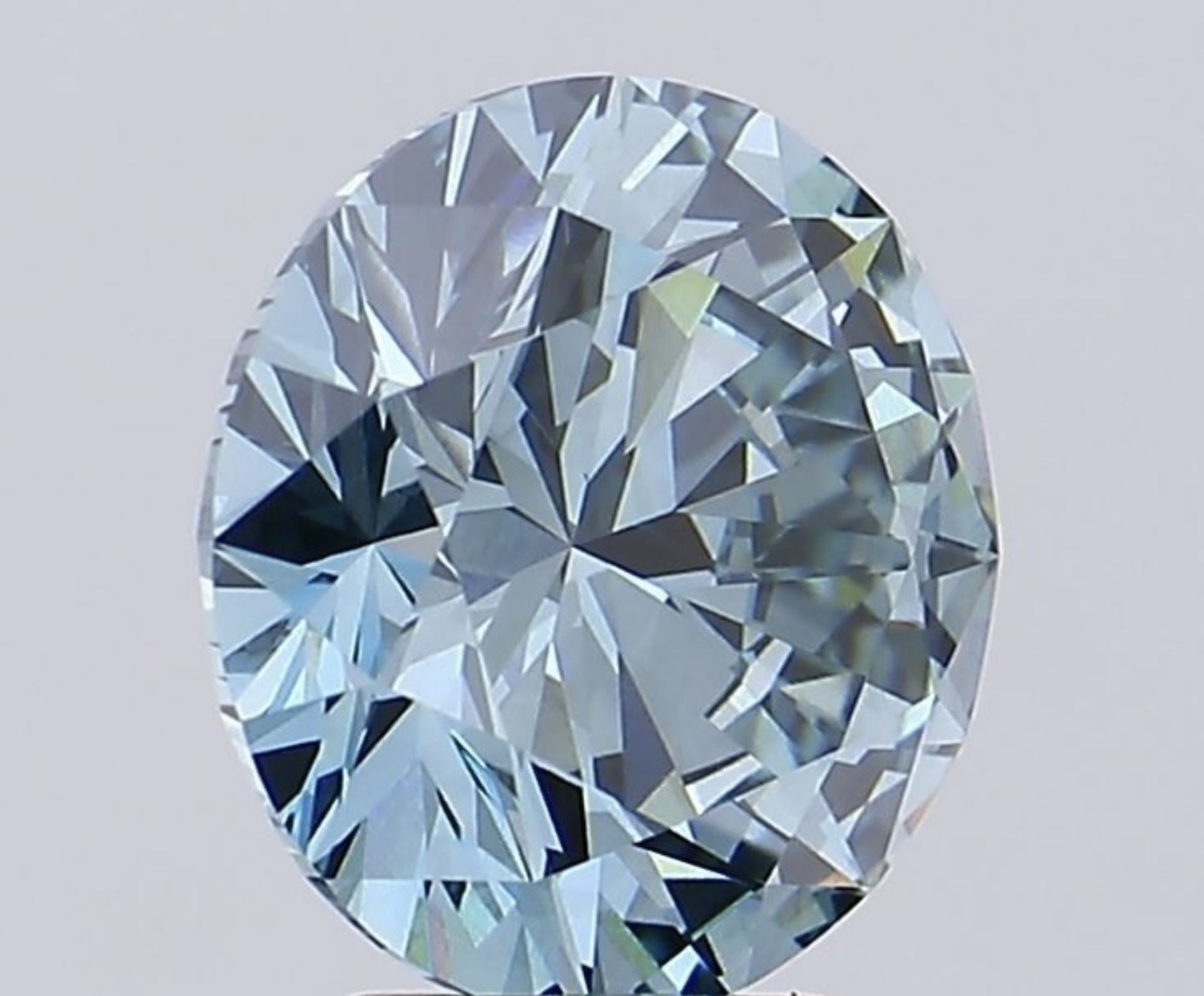 Round Brilliant Cut Diamond 5.04 Carat Fancy Blue Colour VS1 Clarity Ideal EX EX - IGI Certificate - Bild 5 aus 8