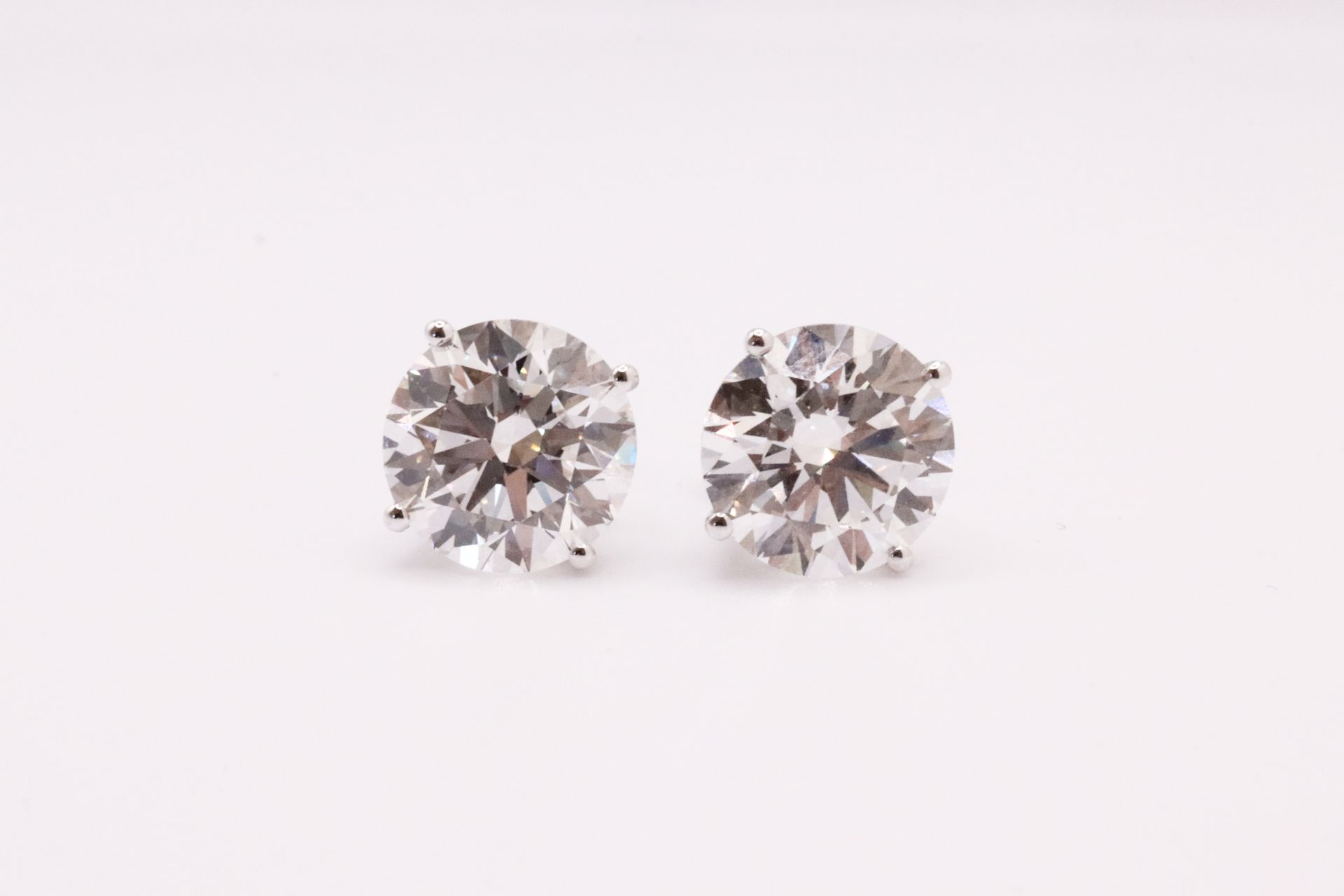 ** ON SALE ** Round Brilliant Cut 8.93 Carat Diamond 18kt White Gold Earrings-F/E Colour VVS Clarity - Bild 2 aus 9