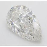Pear Cut 10.02 Carat Diamond F Colour SI1 Clarity EX EX - IGI