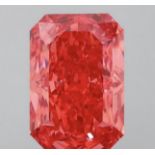 ** ON SALE ** Radient Cut 6.13 Carat Diamond Fancy Red .Pink Colour VS1 Clarity EX EX - IGI ** RARE