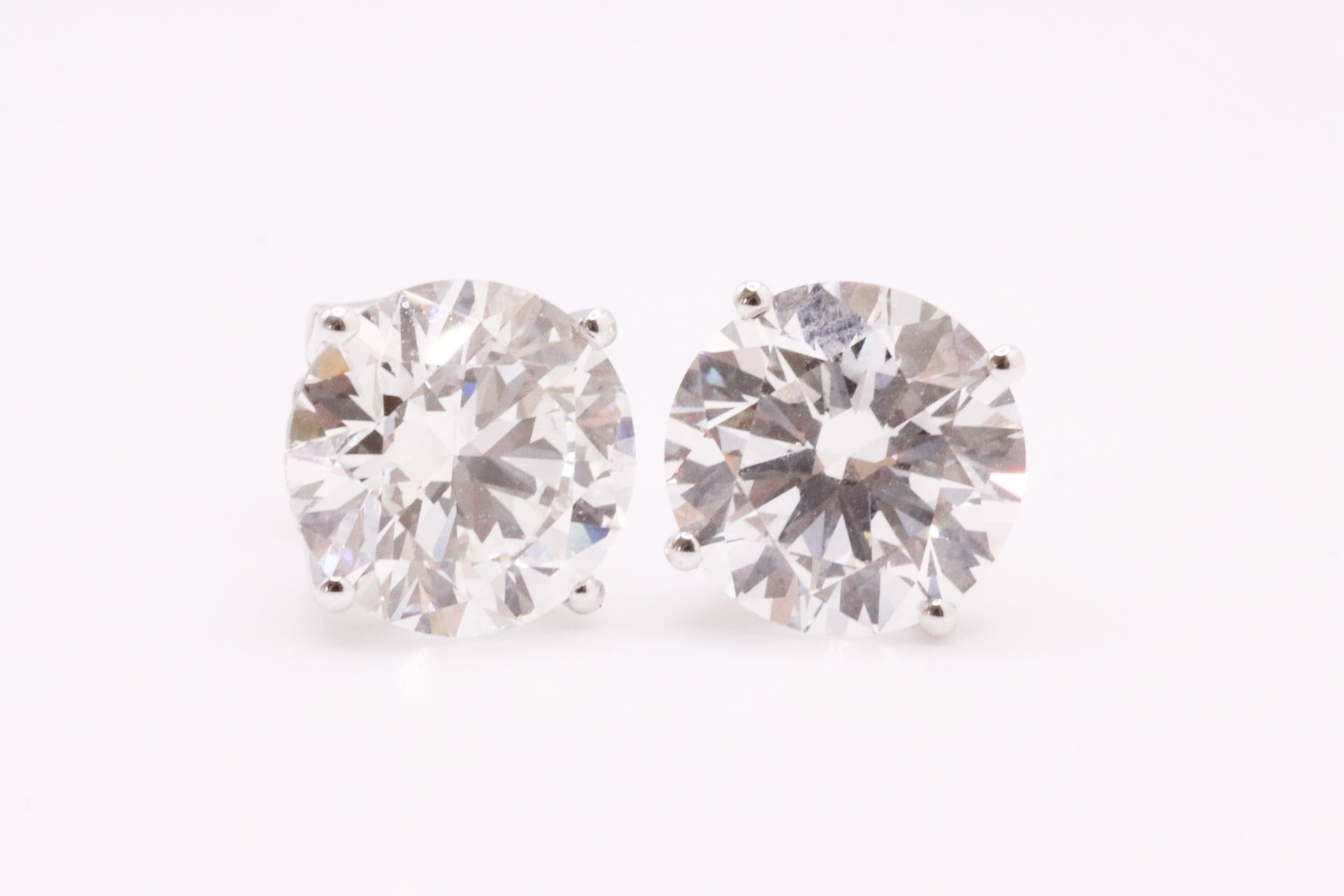 ** ON SALE ** Round Brilliant Cut 8.93 Carat Diamond 18kt White Gold Earrings-F/E Colour VVS Clarity - Bild 7 aus 9