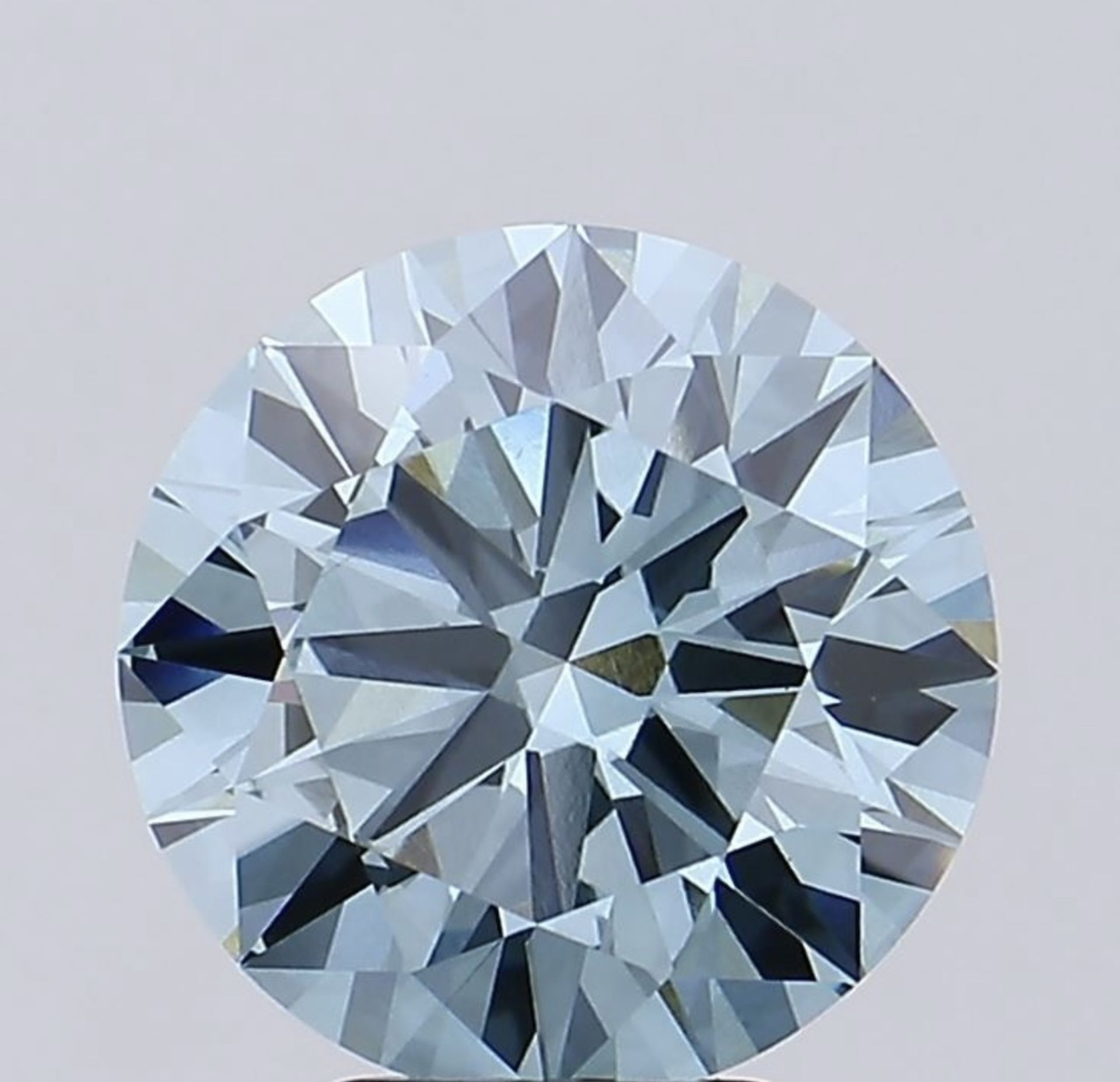 Round Brilliant Cut Diamond 5.04 Carat Fancy Blue Colour VS1 Clarity Ideal EX EX - IGI Certificate