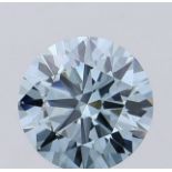 Round Brilliant Cut Diamond 5.04 Carat Fancy Blue Colour VS1 Clarity Ideal EX EX - IGI Certificate