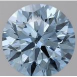 Round Brilliant Cut Diamond 5.01 Carat Fancy Blue Colour VVS2 Clarity - IGI Certificate