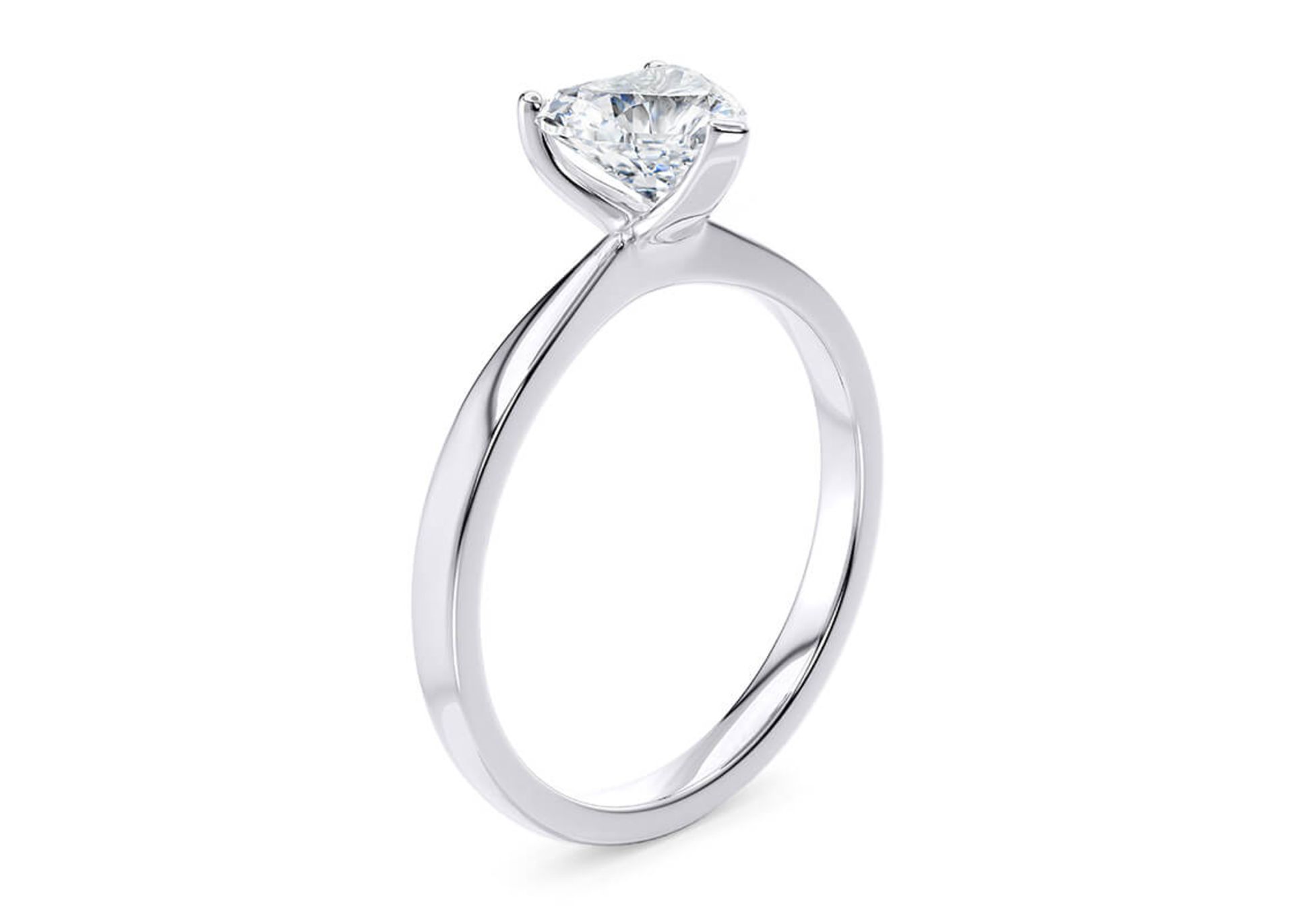 Heart Cut Diamond Platinum Ring 4.00 Carat F Colour VS2 Clarity EX EX - IGI - Image 3 of 4