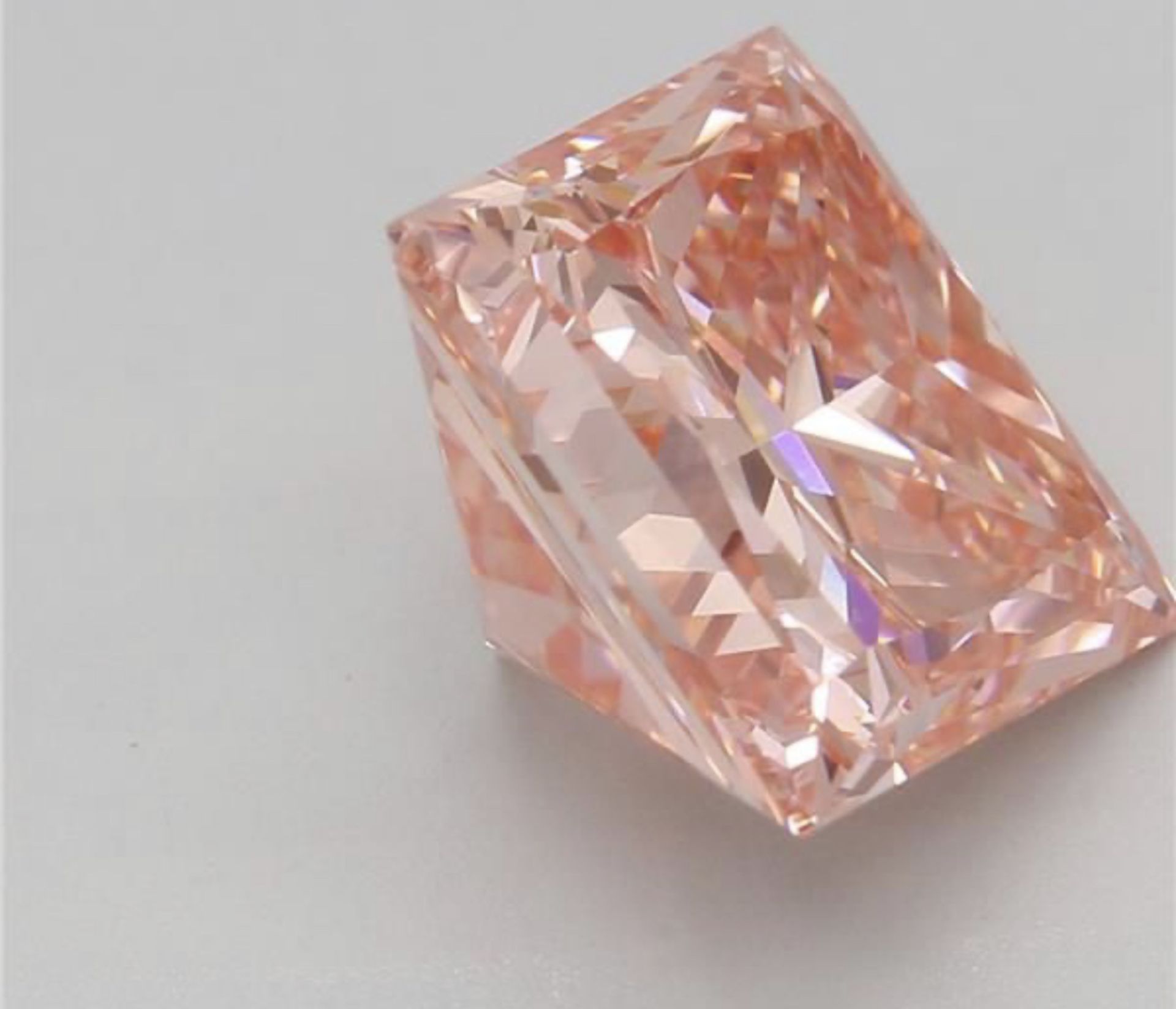 ** ON SALE ** Princess Cut Diamond Fancy Pink Colour VVS2 Clarity 3.02 Carat EX EX - LG593370815 - Image 5 of 8