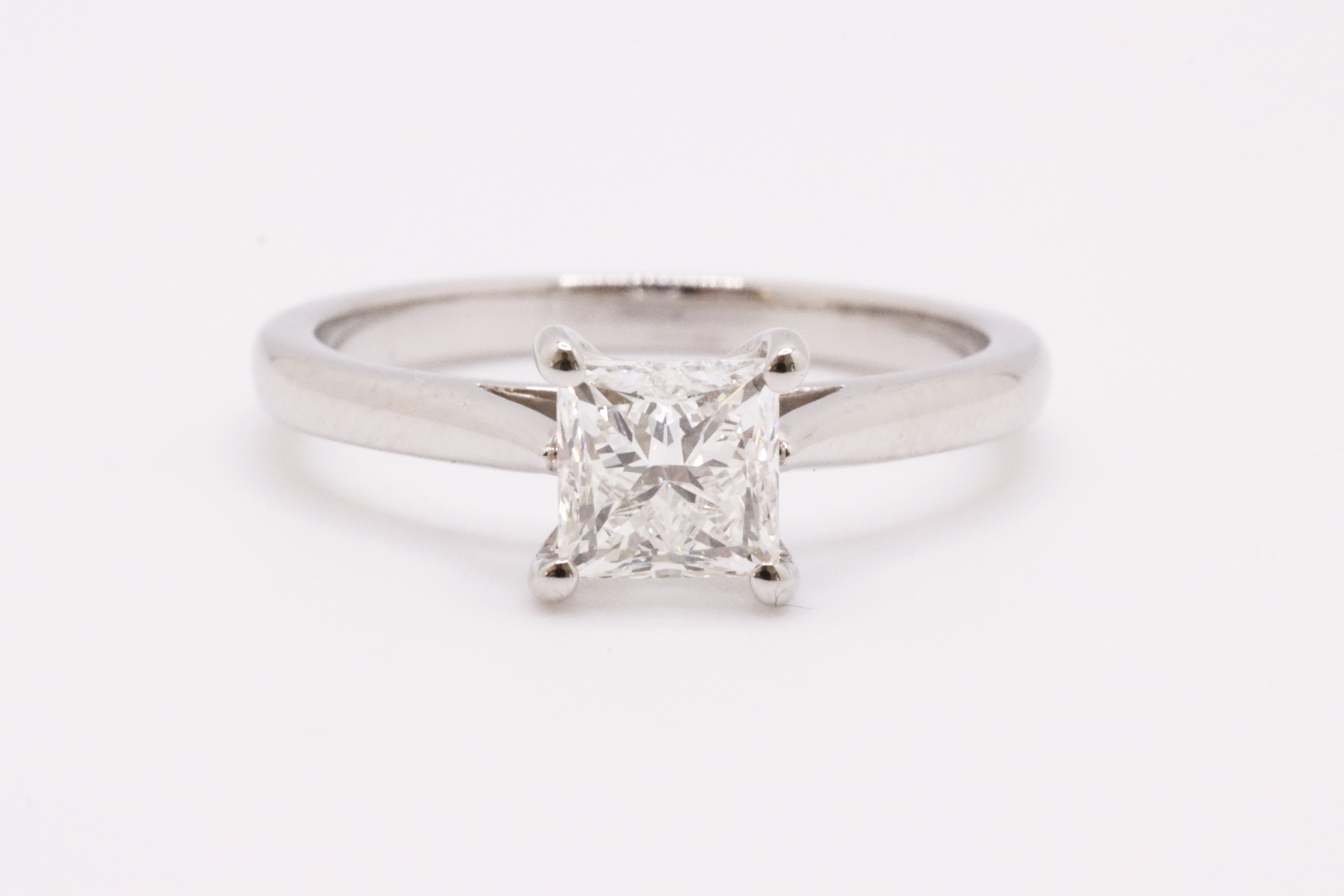 Princess Cut Natural Diamond Ring 1.00 Carat H Colour VS2 Clarity EX EX - IGI - Image 2 of 8
