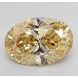 Oval Diamond 6.00 Carat Fancy Yellow Colour VS1 Clarity EX EX - IGI