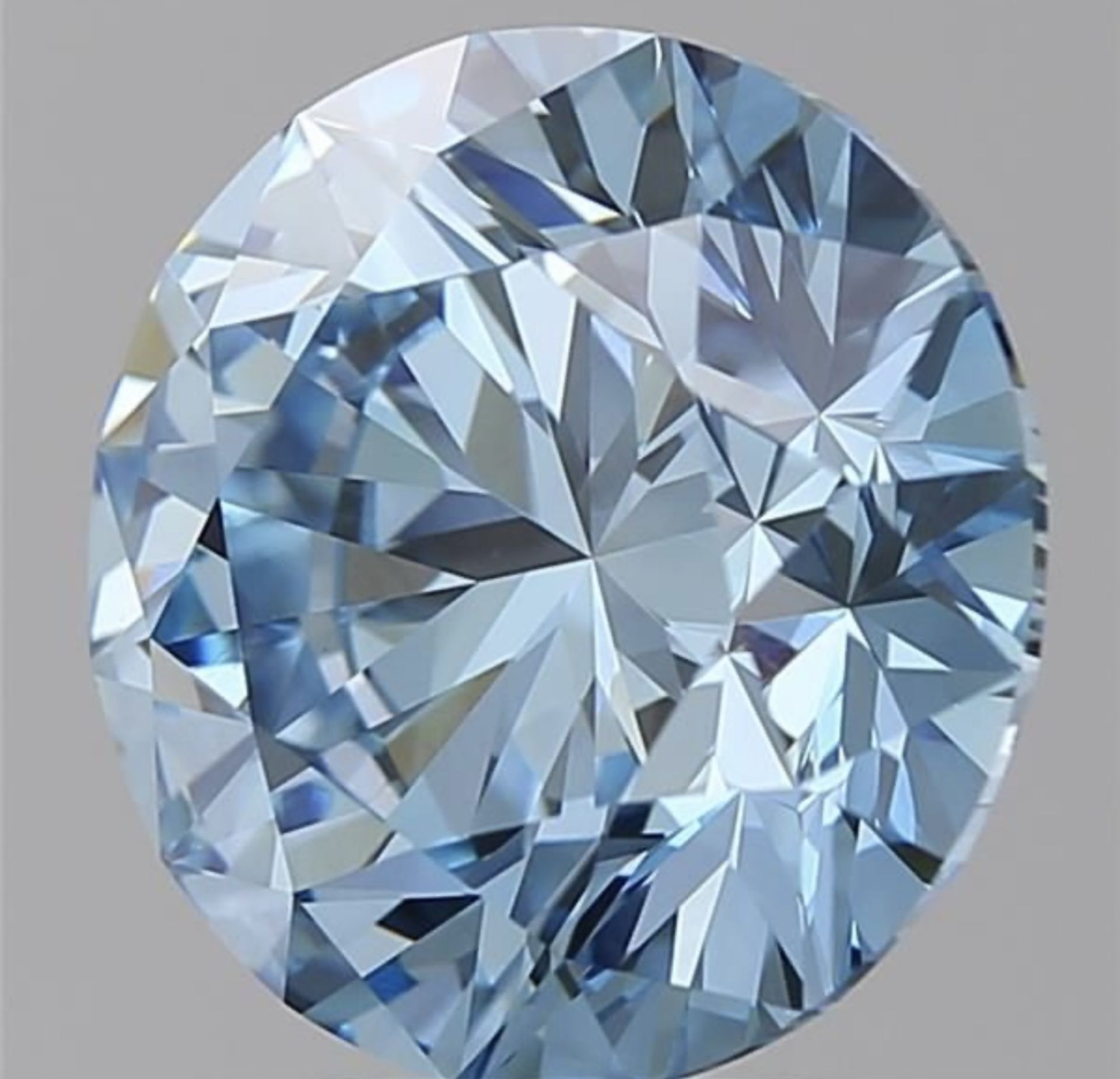 Round Brilliant Cut Diamond 5.01 Carat Fancy Blue Colour VVS2 Clarity - IGI Certificate - Bild 7 aus 9