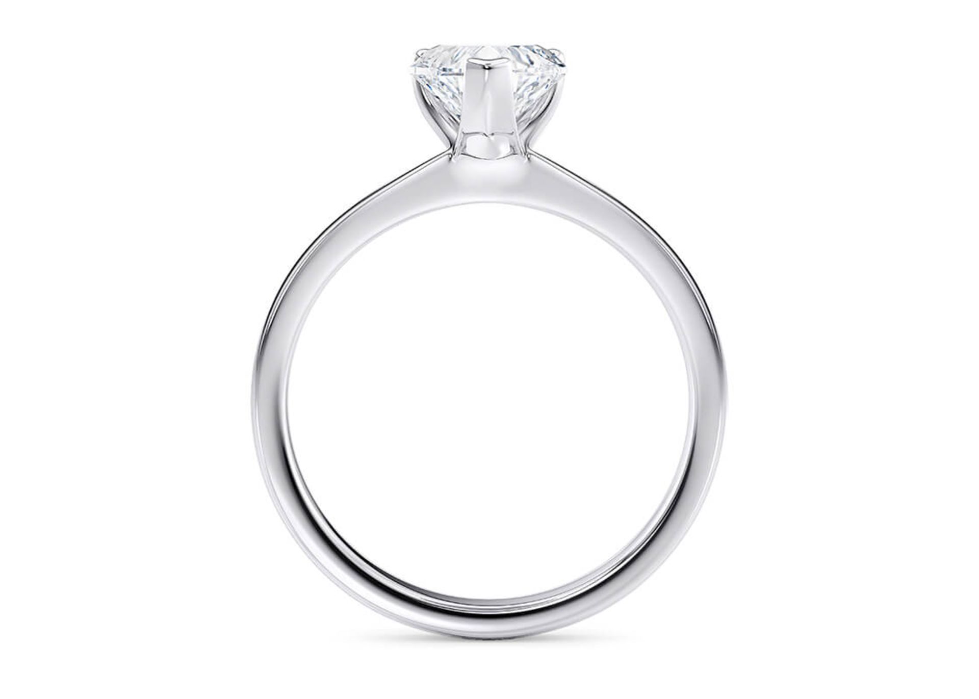 Heart Cut Diamond Platinum Ring 4.00 Carat F Colour VS2 Clarity EX EX - IGI - Image 2 of 4