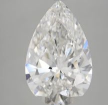 ** ON SALE ** Pear Cut 8.04 Carat Diamond F Colour VS2 Clarity EX EX - IGI