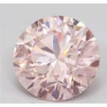 Round Brilliant Cut Diamond 7.42 Carat Fancy Pink Colour VS1 Clarity - IGI Certificate