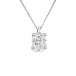 Oval Cut Diamond 1.00 Carat D Colour VS1 Clarity - Necklace Pendant - 18kt White Gold