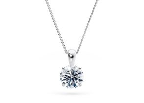 ** ON SALE **Round Brilliant Cut Diamond 1.00 Carat D Colour VVS1 Clarity -Necklace Pendant