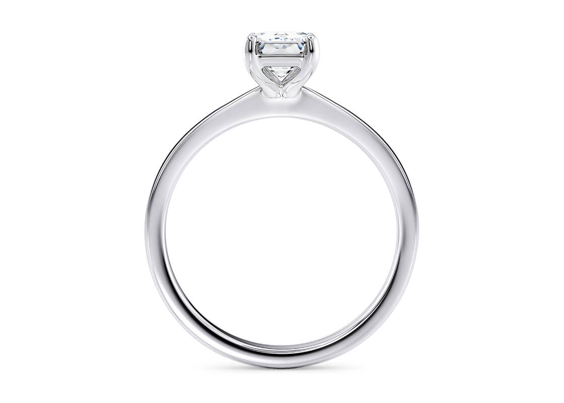 Emerald cut Diamond Platinum Ring 5.00 Carat F Colour VS2 Clarity EX EX - IGI - Image 3 of 4