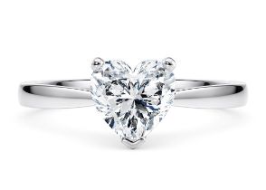 Heart Cut Diamond Platinum Ring 4.00 Carat F Colour VS2 Clarity EX EX - IGI