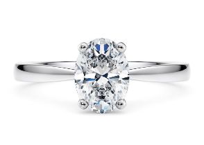 Oval Cut Diamond Platinum Ring 2.01 Carat G Colour SI2 Clarity EX EX - GIA
