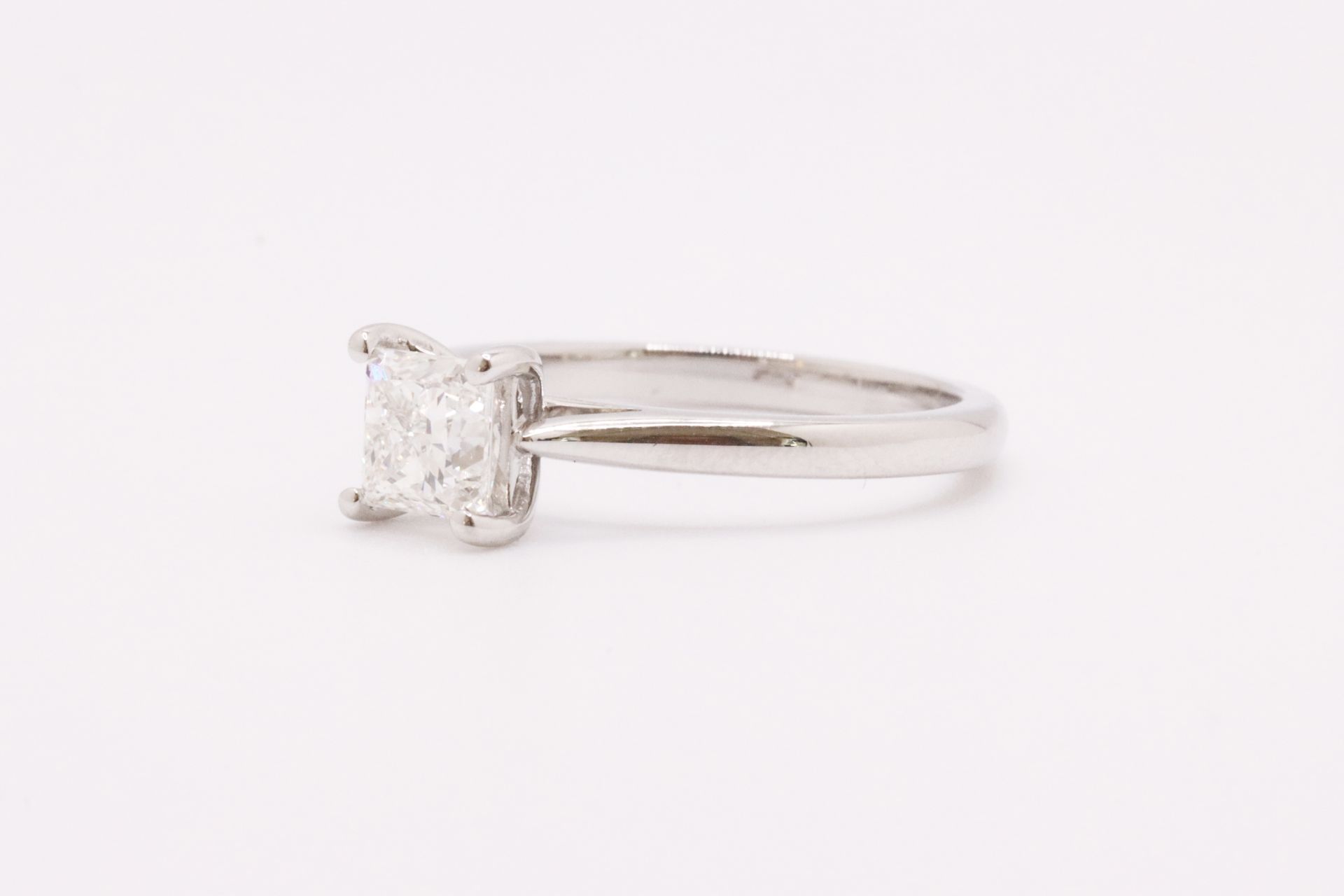 Princess Cut Natural Diamond Ring 1.00 Carat H Colour VS2 Clarity EX EX - IGI - Bild 7 aus 8