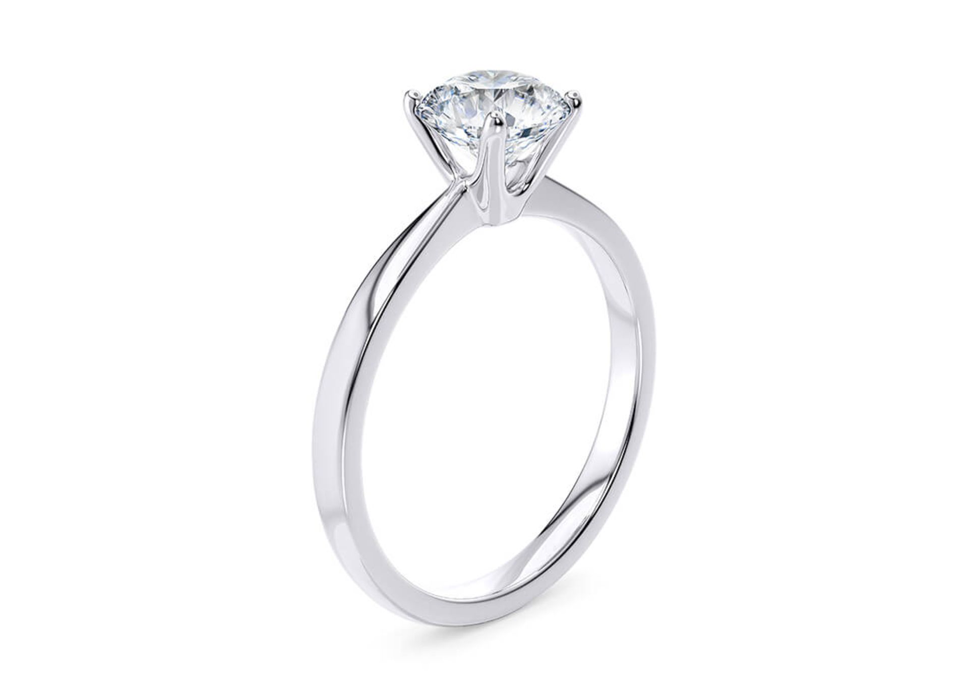 Princess Cut Diamond Platinum Ring 5.00 Carat G Colour VS2 Clarity EX EX - IGI - Bild 3 aus 4