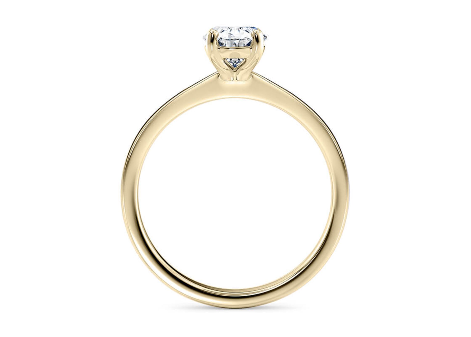 Oval Cut Diamond Yellow Gold Ring 1.50 Carat F Colour SI2 Clarity EX EX - GIA - Bild 2 aus 4