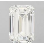 Emerald Cut Diamond F Colour VS2 Clarity 10.03 Carat EX EX - IGI