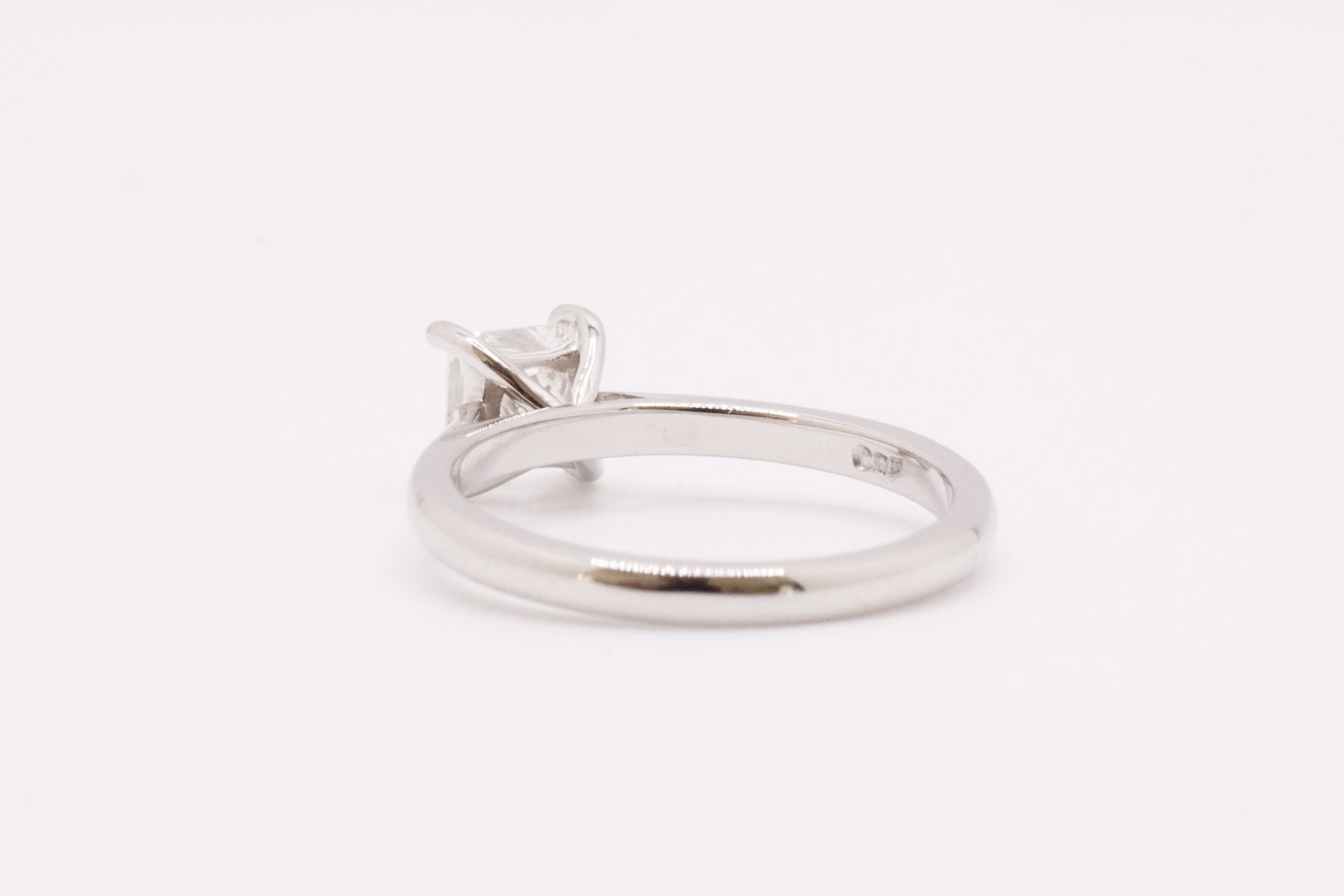 Princess Cut Natural Diamond Ring 1.00 Carat H Colour VS2 Clarity EX EX - IGI - Bild 5 aus 8