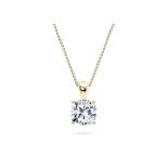 Cushion Cut Diamond 2.00 Carat D Colour VVS2 Clarity - Necklace Pendant - 18kt Yellow Gold - IGI