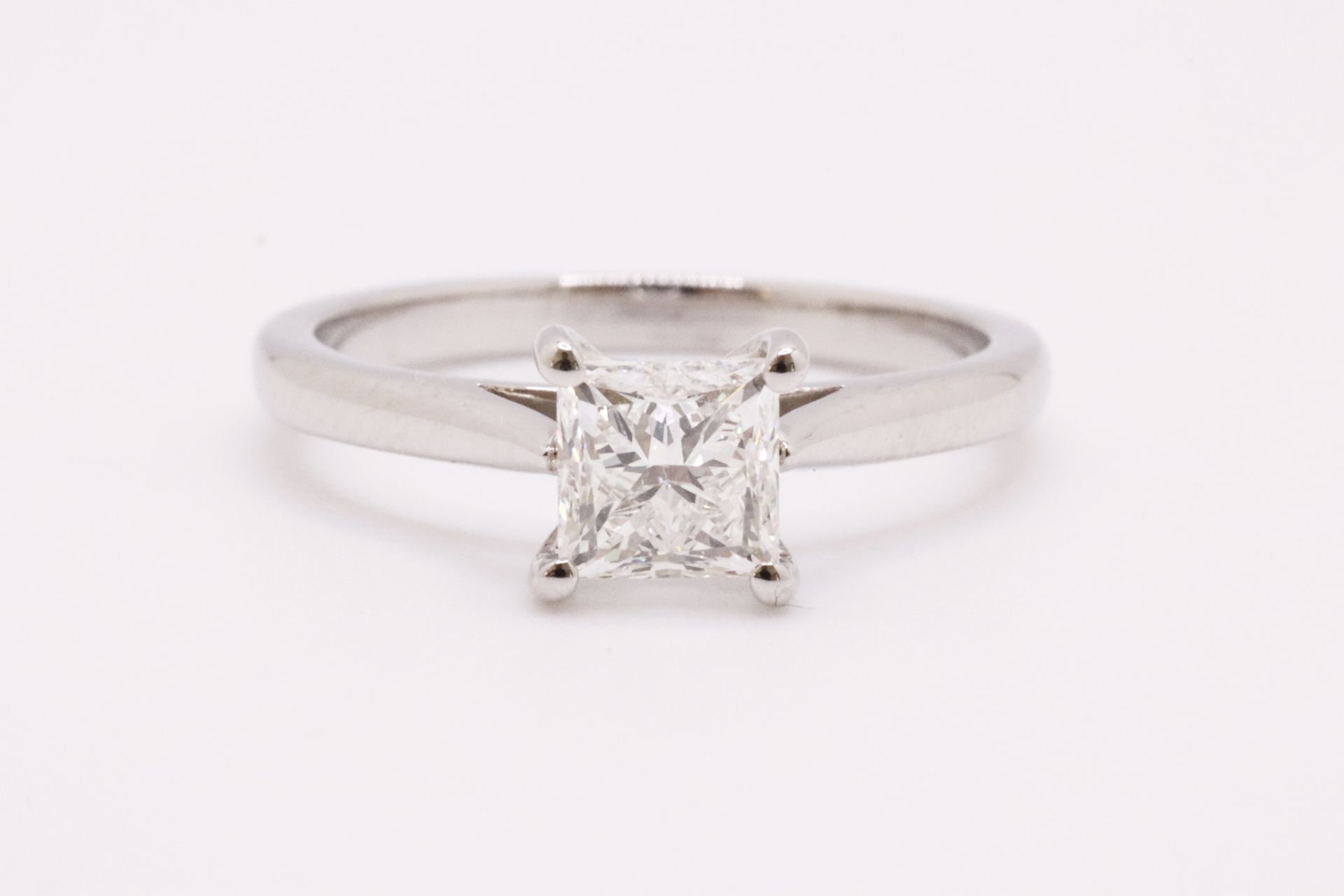 Princess Cut Natural Diamond Ring 1.00 Carat H Colour VS2 Clarity EX EX - IGI - Bild 2 aus 8