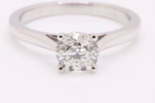 Round Brilliant Cut Natural Diamond Ring 1.00 Carat H Colour VS2 Clarity EX GD - IGI