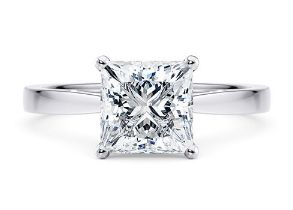 Princess Cut Diamond Platinum Ring 5.00 Carat E Colour VS2 Clarity EX EX - IGI