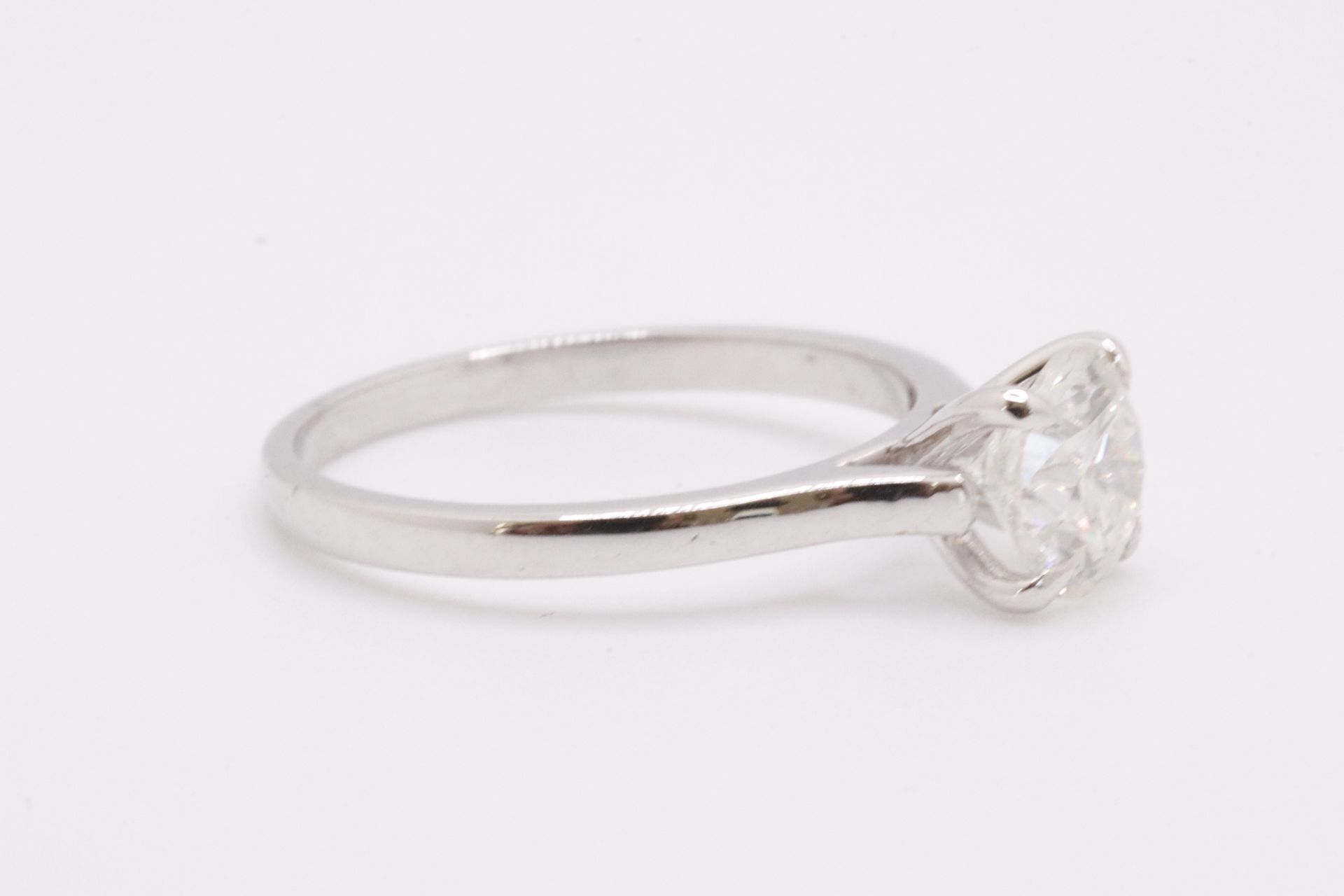 Round Brilliant Cut Natural Diamond Ring 1.09 Carat I Colour SI2 Clarity EX EX EX - GIA - Image 3 of 7