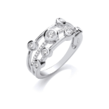 Round Brilliant Cut Natural Diamond 0.70 Carat 9ct White Gold Dress Ring - F/G Colour SI Clarity