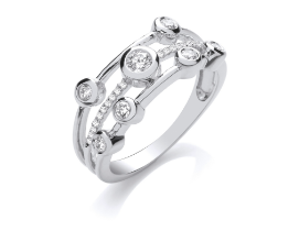 Round Brilliant Cut Natural Diamond 0.70 Carat 9ct White Gold Dress Ring - F/G Colour SI Clarity