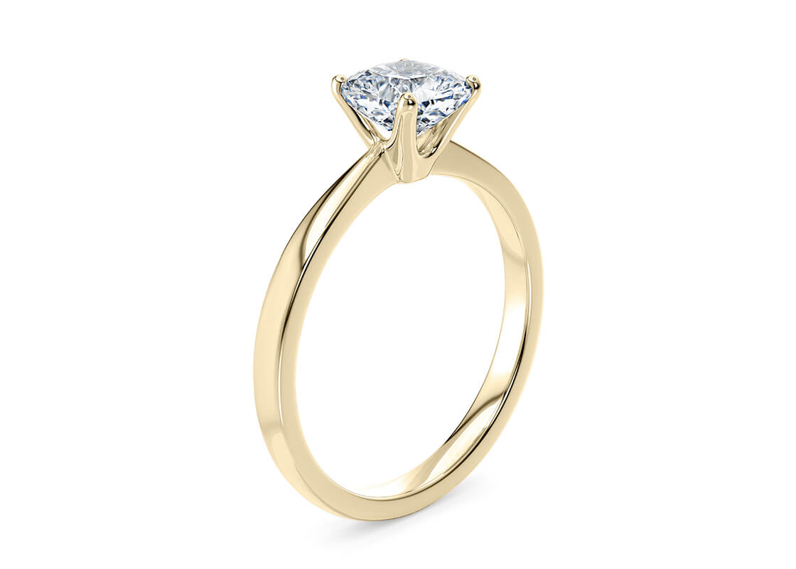 Cushion Cut Diamond Yellow Gold Ring 3.00 Carat F Colour VS2 Clarity EX EX - IGI - Image 3 of 4