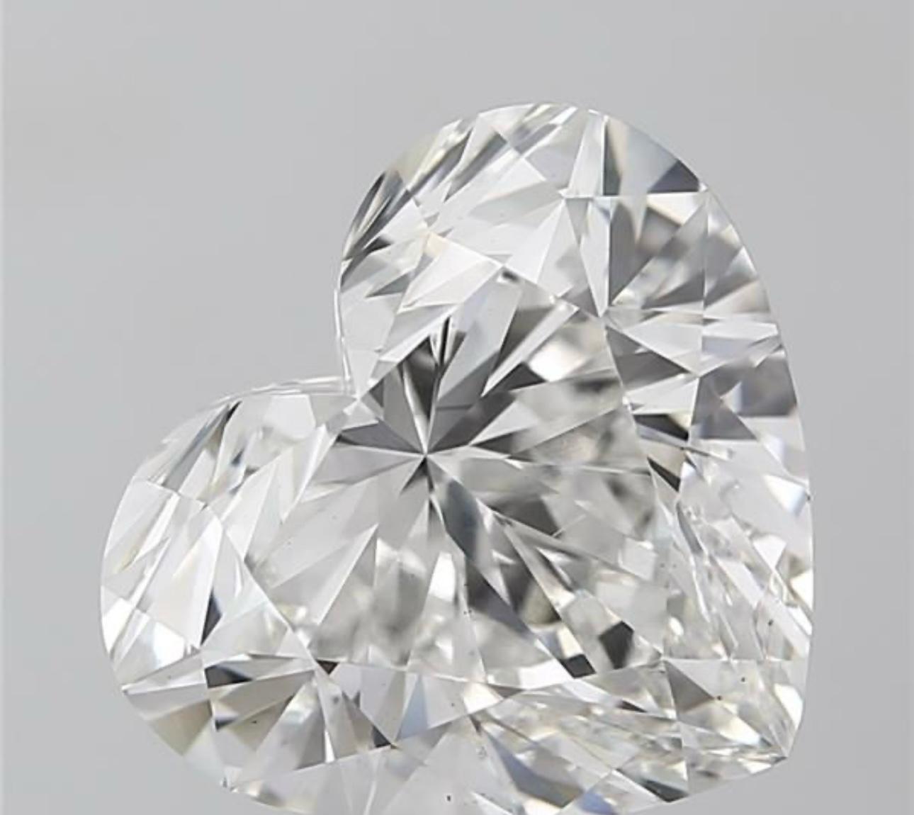 Heart cut 8.02 Carat Diamond F Colour VS1 Clarity EX EX - IGI