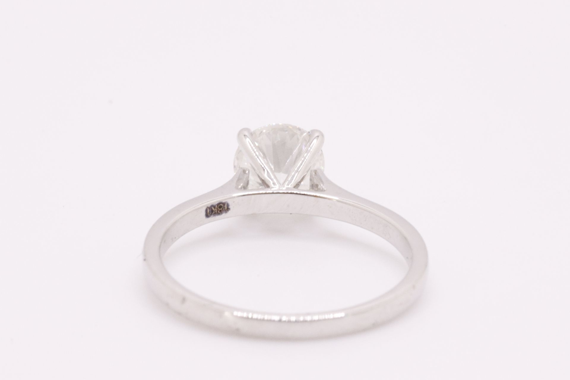 Round Brilliant Cut Natural Diamond Ring 1.09 Carat I Colour SI2 Clarity EX EX EX - GIA - Image 4 of 7