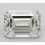 Emerald Cut Diamond F Colour VS2 Clarity 10.01 Carat EX EX - IGI