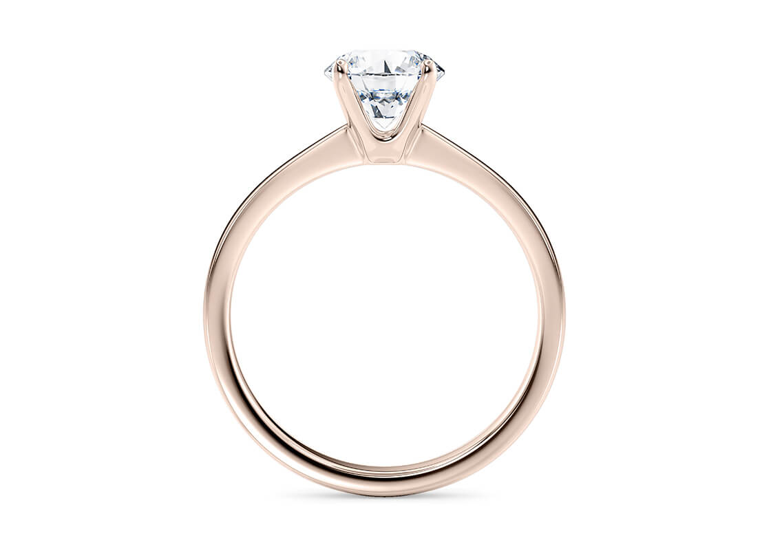 **ON SALE** Round Brilliant Cut Diamond 18kt Rose Gold Ring 5.00 Carat F Colour VS2 Clarity IDEAL EX - Image 2 of 4