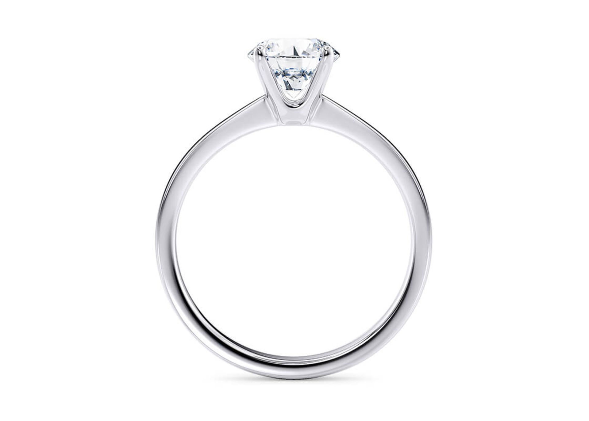 Round Brilliant Cut Diamond Platinum Ring 2.00 Carat D Colour VS1 Clarity IDEAL EX EX - Bild 2 aus 4