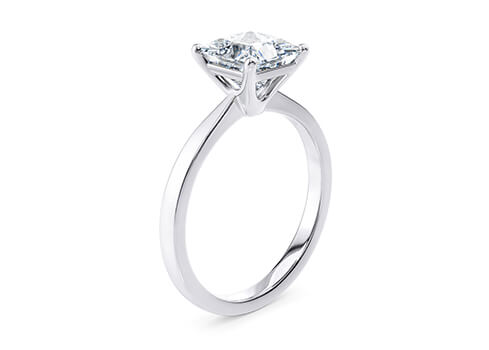 Princess Cut Diamond Platinum Ring 5.00 Carat E Colour VS2 Clarity EX EX - IGI - Image 2 of 3