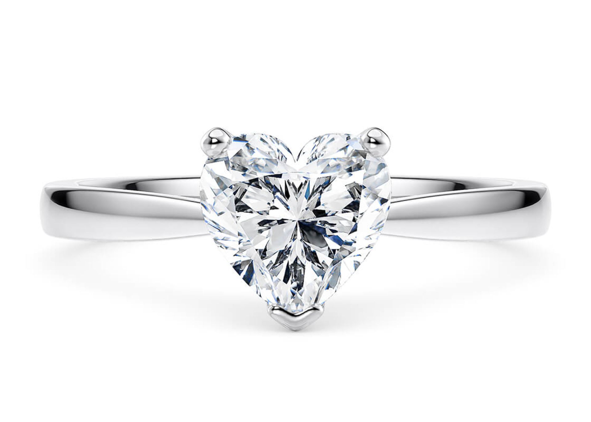 ** ON SALE ** Heart Cut Diamond Platinum Ring 4.00 Carat F Colour VS2 Clarity EX EX - IGI