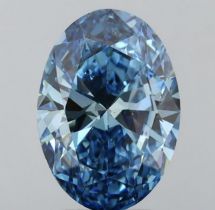 ** ON SALE ** Oval Diamond 5.00 Carat Fancy Blue Colour VS2 Clarity EX EX - IGI