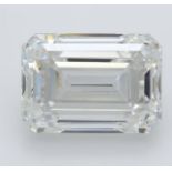 Emerald Cut Diamond 14.06 Carat F Colour VS1 Clarity EX EX - IGI