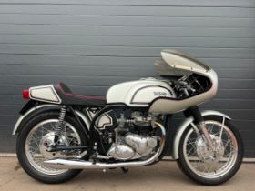 Triton motorcycle. 1955. 750cc. Frame No. K12260487 Engine No. T140ECA19777 Norton Featherbed