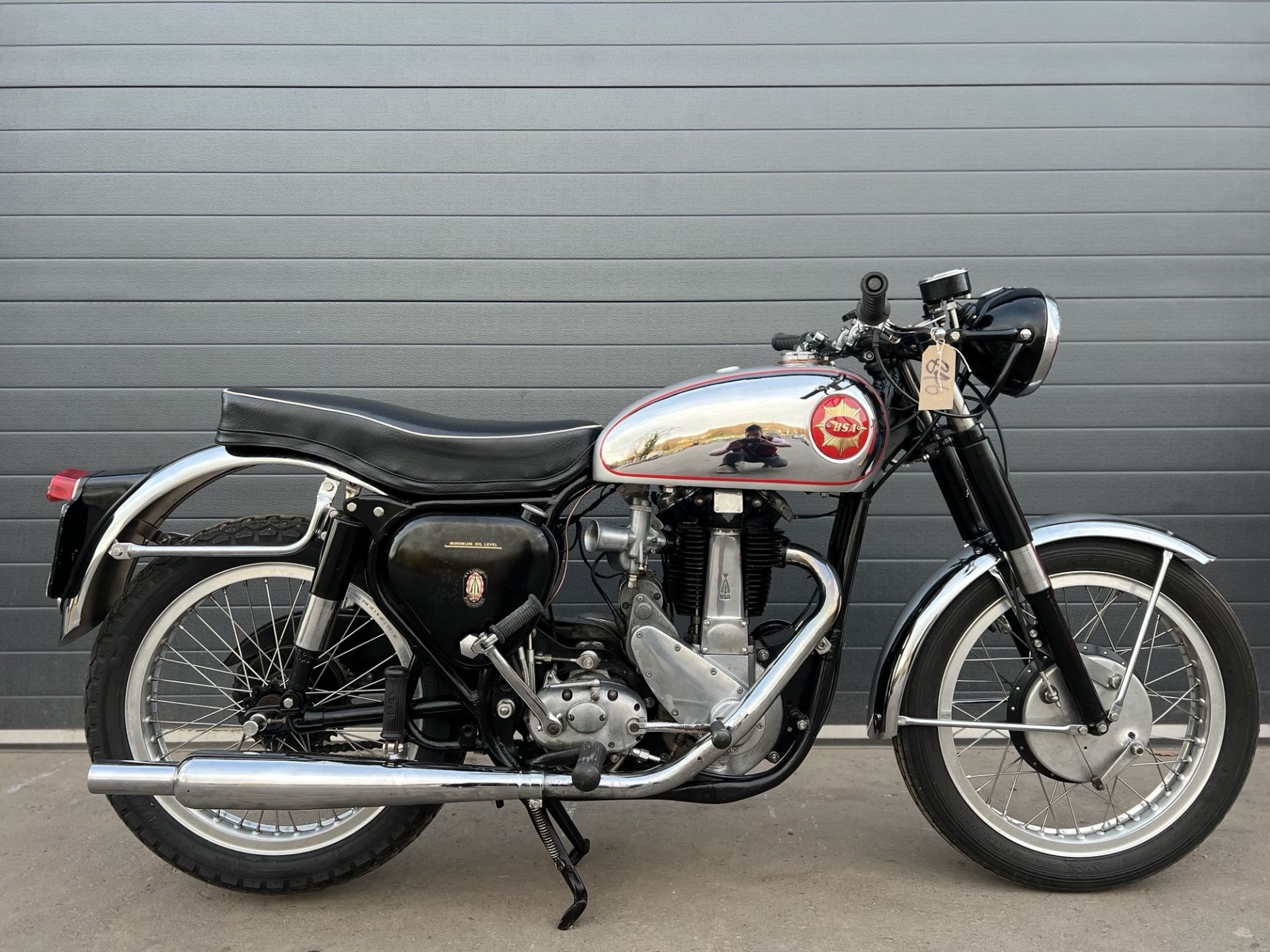 BSA B31 motorcycle. 1955. 350cc. Frame No. CB31 1167 Engine No. BB31 525 Alloy wheels with stainless