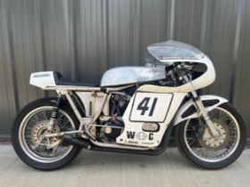 Weslake Metisse race bike. 900cc. Circa 1990. Engine No. 523CZ This machine was built by Pat