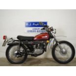 Yamaha Enduro 125 motorcycle. 1973. 125cc Frame No. 444-008062 Engine No. 444-008062 Engine turns