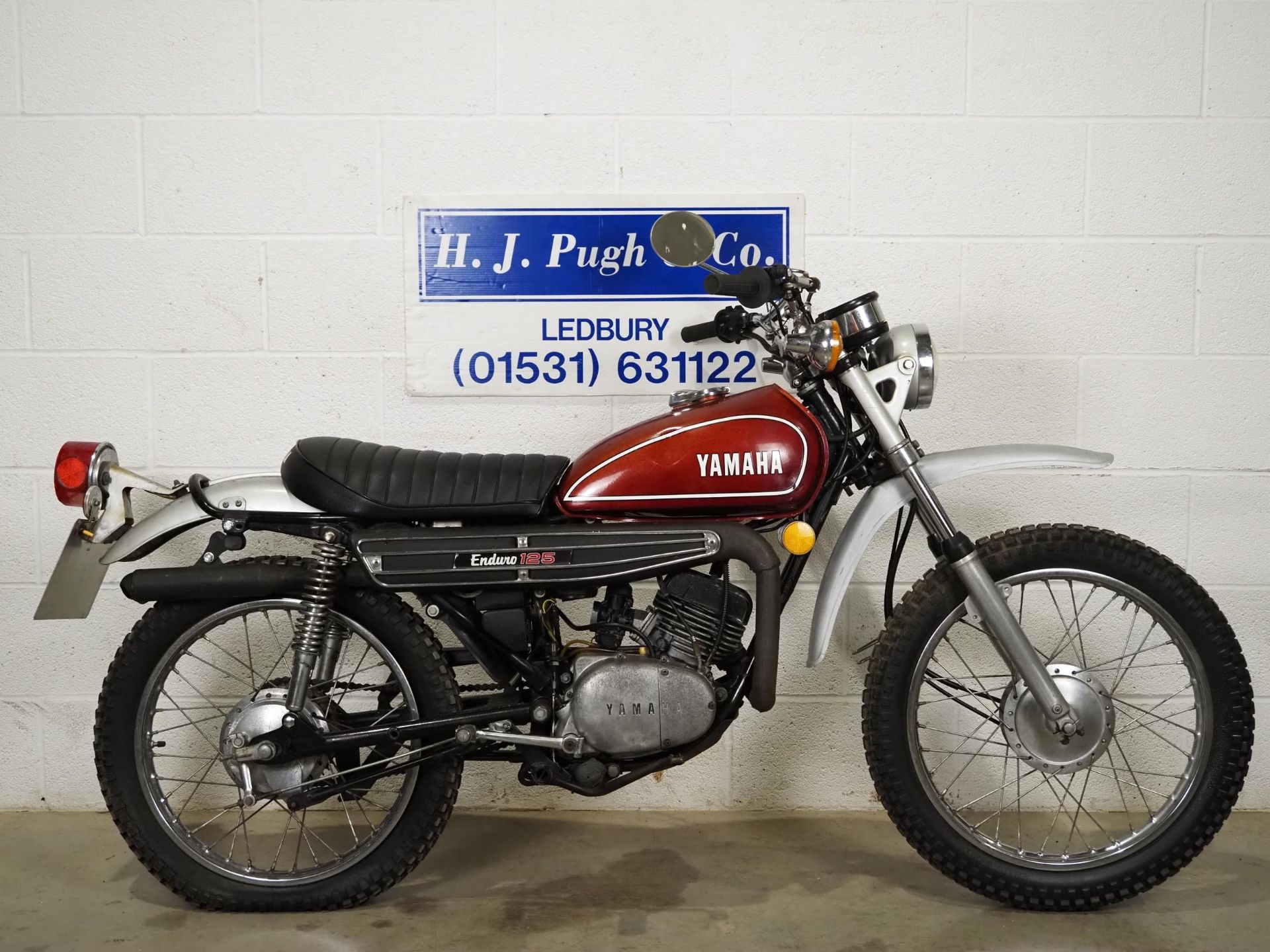 Yamaha Enduro 125 motorcycle. 1973. 125cc Frame No. 444-008062 Engine No. 444-008062 Engine turns