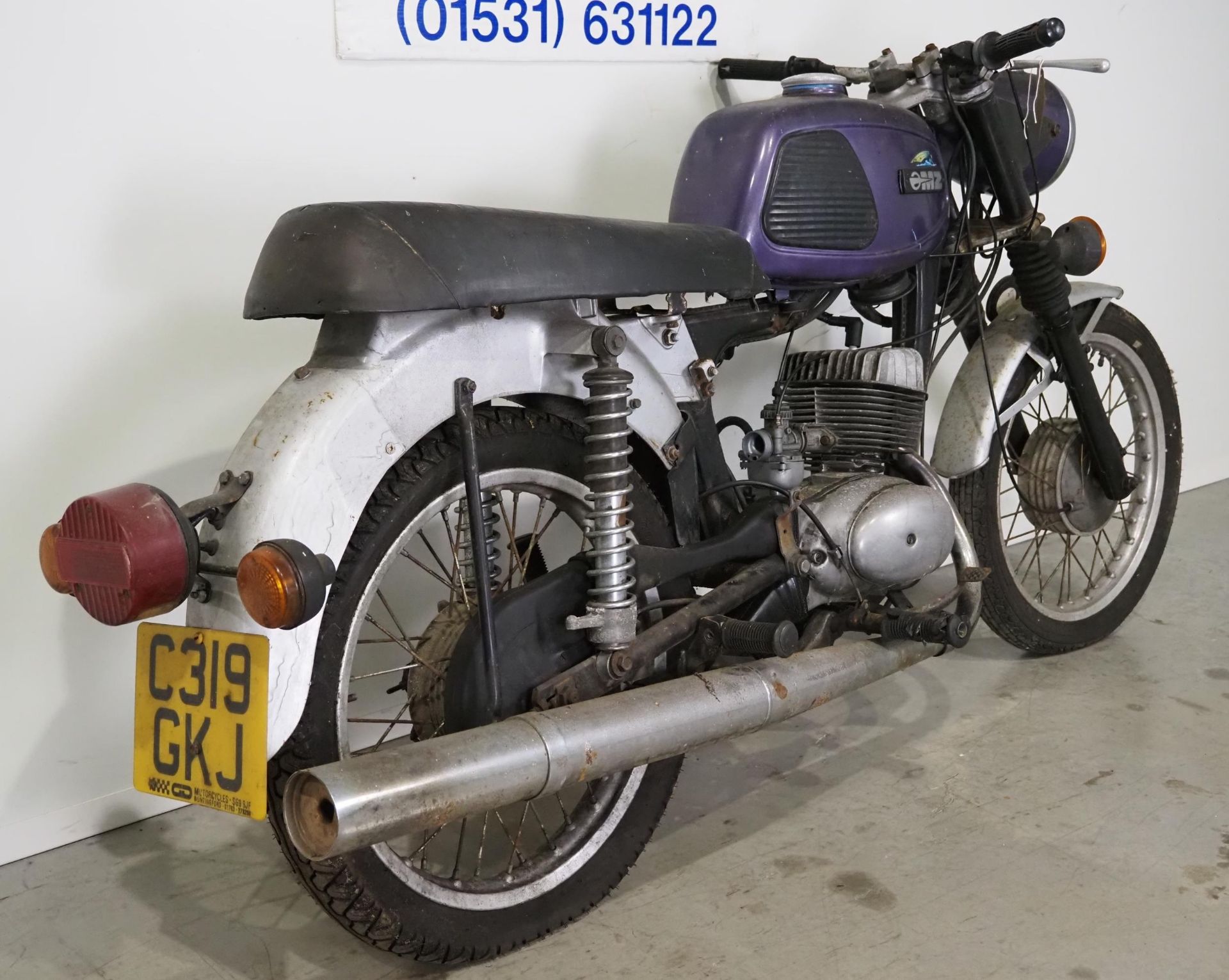 MZ motorcycle. 1986. 125cc. Frame No. 8861678 as stated on V5 Engine No. 7504877 Property of a - Image 3 of 6