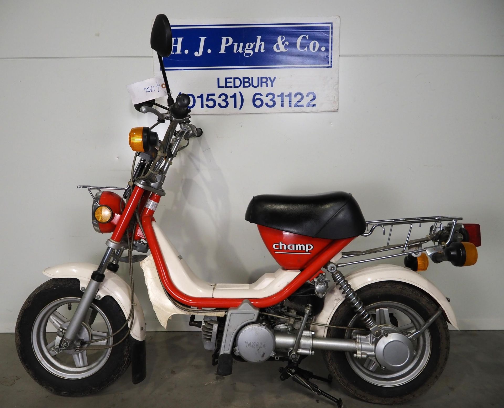 Yamaha Champ 50 moped. 1981. 50cc. Showing 23 miles from new. Has Nova number. Runs but requires - Image 5 of 5